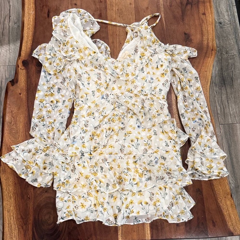 12th tribe Floral Ruffle Dress